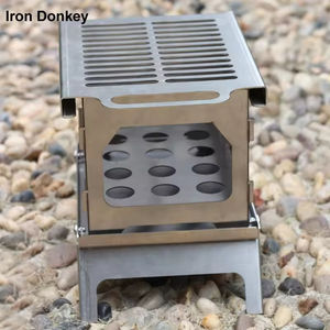 Barbecue portable d'extérieur mini au charbon <span class=keywords><strong>de</strong></span> bois, pliable, en acier inoxydable, multi-combustibles, pour 1-2 personnes, idéal pour le camping et la cuisson - Product Image 4