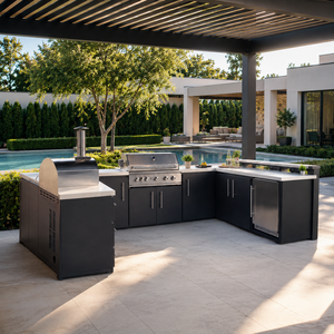 Armadi da <span class=keywords><strong>Cucina</strong></span> per Esterni in Acciaio Inox 304, Set di Mobili da <span class=keywords><strong>Cucina</strong></span> per Esterni, Isola <span class=keywords><strong>Cucina</strong></span>, Tavolo Barbecue - Product Image 3