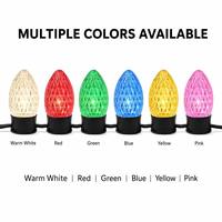 Ampoules LED de Noël Ismart C9, facettes, culot E17, 0,5W, étanches IP65, pour hôtels, décoration extérieure de jardin