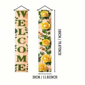 Bandera Personalizada para Puerta, de Tela de Poliéster Tejida de Alta Calidad, con Impresión por Sublimación, Decoraciones para Puerta, Precio Económico al por Mayor - Product Image 3