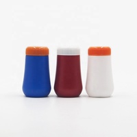 Fournisseurs d'usine HDPE 8g 10g pots de poudre de cheveux cosmétiques vides bouchon à vis de tamis de poudre rechargeable en plastique pour l'emballage de beauté