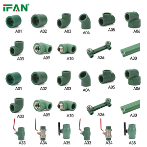 IFAN nhà máy ống nước PPR Vật liệu phụ kiện đường ống DIN màu xanh lá cây ống nước nhựa PPR phụ kiện - Product Image 5