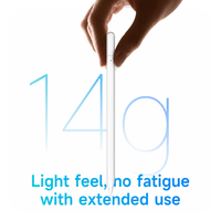 Stylet pour iPad avec fonction de bouton personnalisable via application, Bluetooth, affichage du niveau de batterie, mise en veille automatique, interrupteur à pression pour artistes numériques