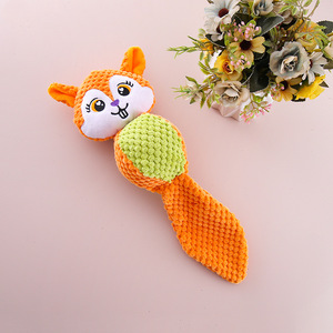 Juguetes de Peluche Ecológicos para Perros, Lindos Juguetes con Sonido en Forma de Zorro, Juguetes Masticables Interactivos con Sonido para Interiores - Product Image 2