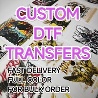 Transferts thermiques DTF, design de dessin animé, impression numérique DTF, transferts thermiques personnalisés prêts à être pressés pour t-shirts