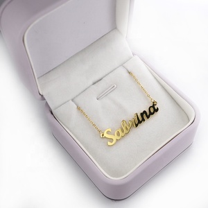 Alphabet Letters Custom 925 Sterling Silver <strong>Jewellery</strong> 18K <strong>Yellow</strong> Gold Plated Jewelry Name Initial Necklace for Lady - Product Image 6
