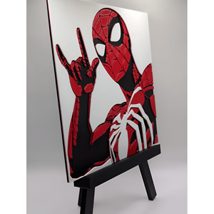 Spiderman 3D Arte Murale Hueforge Fan Art realizzato in Stampa 3D - Product Image 2