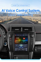 CARUPEZ - Radio con Pantalla Táctil Android de 9.7 Pulgadas para Automóvil, Unidad Principal de Navegación con Pantalla IPS para Camry 2015-2017, 8 Núcleos, Vertical, Estilo Tesla, Cámara de Reversa
