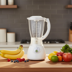 Blender portable JIZYA, capacité de 1,5 L, 4 lames, 3 vitesses, commande par bouton, 200 W, multifonctionnel, utilisation domestique, mixeur à fruits - Product Image 1