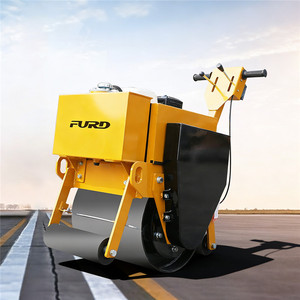Mini-compacteur vibrant à tambour unique de 200 kg avec moteur à essence pour le remblaiement de fossés - Product Image 1