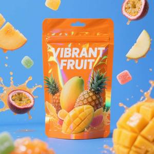 OEM <b>Holographic</b> Food Grade Packaging Bags Stand Up Ziplock Pouch with Embossed Logo & Aluminum Foil Barrier Layer - Product Image 5