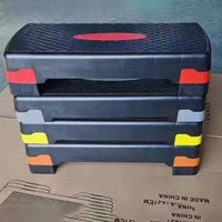 Plateforme de Step Aérobic Fitness, Banc d'Entraînement, Pédalier d'Exercice pour Musculation, 2 Niveaux de Hauteur