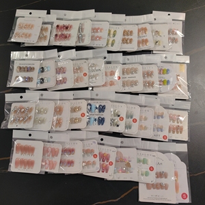 <span class=keywords><strong>Uñas</strong></span> Acrílicas de Diseño Aleatorio al por Mayor, 10 Piezas, <span class=keywords><strong>Uñas</strong></span> Postizas Hechas a Mano Reutilizables de Alta Calidad - Product Image 1