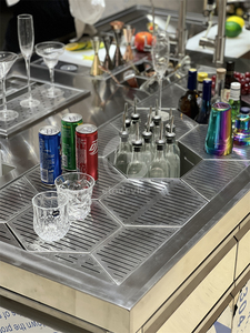 สถานีค็อกเทลคุณภาพสูงจากจีน บาร์ค็อกเทลแบบกำหนดเองพร้อมตู้แช่แข็ง อุปกรณ์สแตนเลสทนทาน - Product Image 5