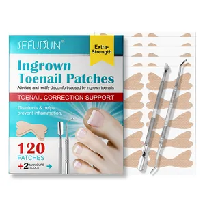 Parches para el Tratamiento de Uñas Encarnadas SEFUDUN al por Mayor, Kit de 120 Tiras Correctoras para Uñas Encarnadas con Lima y Levantador - Product Image 1