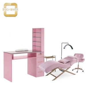 3 tirages fabricant de station d'<span class=keywords><strong>ongle</strong></span> pour la table d'<span class=keywords><strong>ongle</strong></span> multifonctionnelle de couleur rose de table de manucure de couverture en verre - Product Image 1