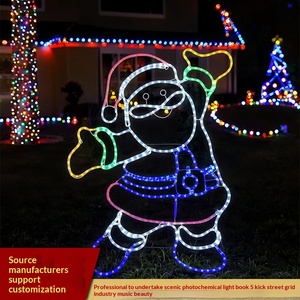 LED IP65 demir açık noel baba düz manzara noel tatil dekoratif ışıklar pencere sahne için çok renkli - Product Image 2