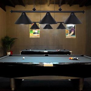 Lampe de <span class=keywords><strong>billard</strong></span> Cueelf 3 lumières pour salle de <span class=keywords><strong>billard</strong></span>, métal noir - Product Image 6