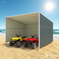 Abri pour bétail ELS1009-H200 en acier durable, imperméable et facile à assembler, équipement d'élevage