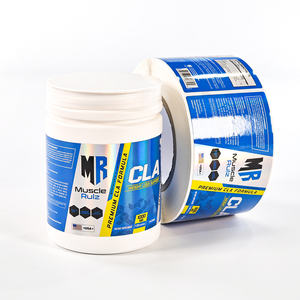 Étiquettes personnalisées Rouleau d'impression privé résistant à l'eau personnalisé Étiquette de supplément de santé Autocollant d'étiquette de nutrition sportive - Product Image 1