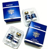 Étiquettes personnalisées pour flacons d'emballage pharmaceutique, boîte pliable en papier pour médicaments peptidiques de 3 ml avec plateau en plastique