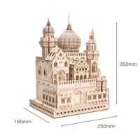 Rompecabezas de Madera 3D Personalizado, Elegante Castillo Romántico, Maqueta de Mansión Majestuosa para Decoración de Recepción de Bodas