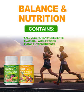 Compléments alimentaires pour adultes en capsules, marque privée, vitamines et minéraux, soutient les niveaux d'énergie, la santé immunitaire, aliments naturels, fruits, légumes - Product Image 2