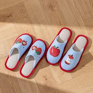 Pantuflas <span class=keywords><strong>de</strong></span> Interior para Mujer, para Todas las Temporadas, <span class=keywords><strong>de</strong></span> Lino y Algodón, Punta Abierta, Antideslizantes, Cálidas, Encantadoras, Suaves como los Pies Descalzos - Product Image 4