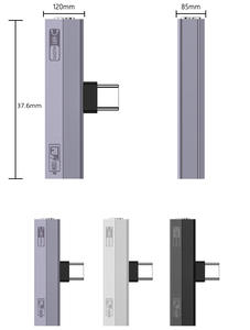 Adaptateur USB Type C <span class=keywords><strong>vers</strong></span> prise jack 3,5 mm 100W, charge rapide, <span class=keywords><strong>convertisseur</strong></span> <span class=keywords><strong>audio</strong></span> USB-C 2 en 1 pour iPhone 15 16 17 Samsung - Product Image 4