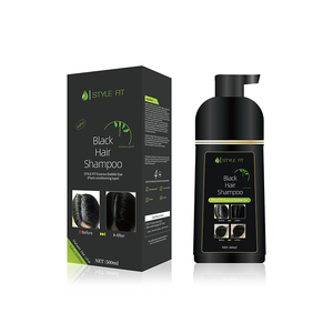 Teinture capillaire naturelle en gros personnalisable OEM, crème colorante 3-en-1 aux herbes, brun clair, noir, <span class=keywords><strong>chocolat</strong></span>, shampoing colorant - Product Image 2