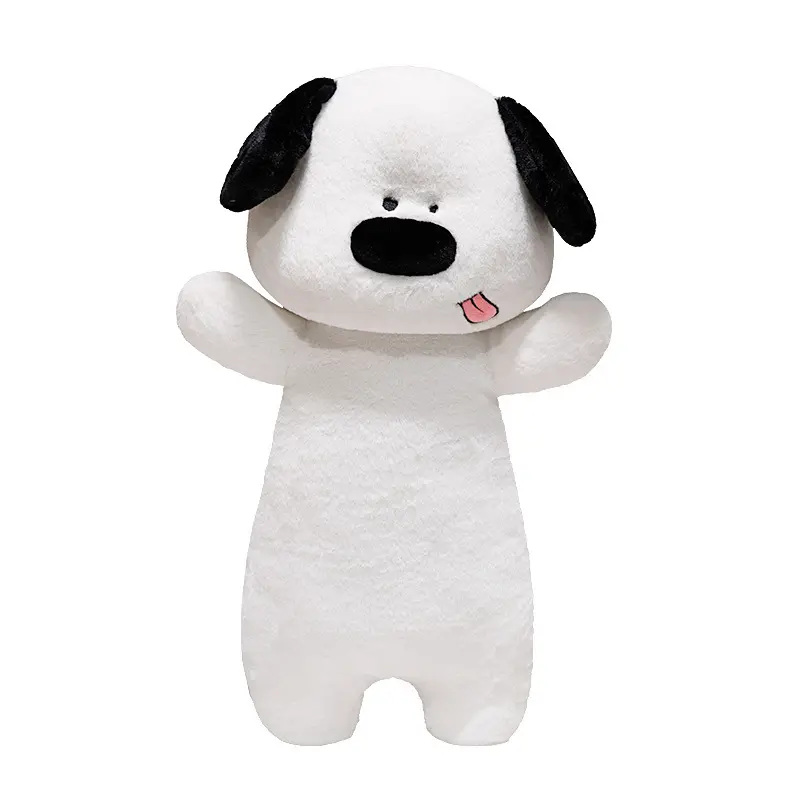 Cute Bear Plush Toy Adorable Dog Stuffed Animal Toy Stuffed Black and White Plush Toy Dog Soft Pillow custom animal pillows