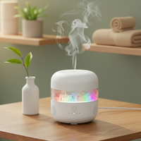 Diffuseur d'huiles essentielles à 7 couleurs avec lampe en sel de l'Himalaya, diffuseur d'arômes ultrasonique à brume froide avec haut-parleur musical