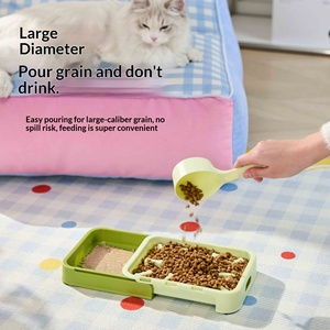 Bols doubles interactifs <span class=keywords><strong>pour</strong></span> chiens et chats, en plastique, <span class=keywords><strong>pour</strong></span> une alimentation saine et lente, portables, <span class=keywords><strong>pour</strong></span> une utilisation en intérieur - Product Image 4