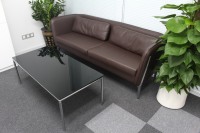 Ensemble de canapés de bureau exécutifs modernes en cuir, structure en bois massif, garantie de 6 ans, pour appartement, bureau à domicile, salon, chambre à coucher