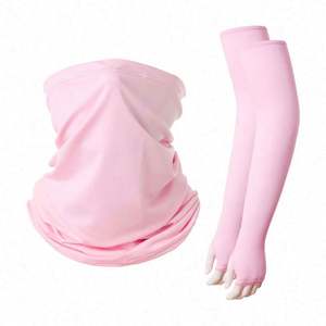 Ensemble de protection solaire sportif : Turban cycliste en soie glacée, manchon respirant à séchage rapide pour l'été, et cache-bras de pêche - Product Image 1