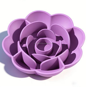 VaryWell kustom tren anjing kucing pengumpan lambat bunga mawar pengayaan anjing <span class=keywords><strong>2026</strong></span> hewan peliharaan produk Valentine mangkuk anjing Hari Valentine - Product Image 1