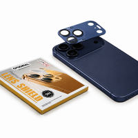 Protections d'objectif d'appareil photo en verre avec anneau métallique pour iPhone 17 Pro Max, protection intégrale 9H, avec plateau d'installation et film de protection