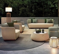 Sofa Villa Weaving Vine New Chinese Garden Outdoor Vine Stuhl Terrasse Balkon Wasserdichtes Sonnenschutz sofa Outdoor