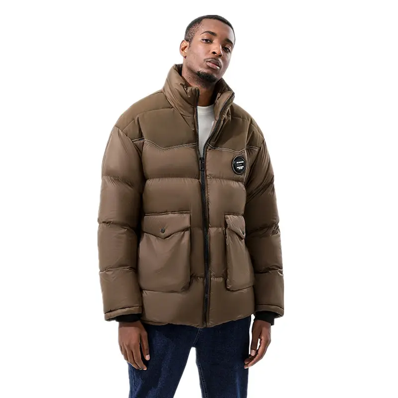 Custom Logo Outdoor Male Padded Bubble Coats Warm Winter utility Puffer Men's Jackets for Man