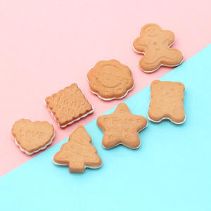 Miniaturas de Galletas Sándwich Navideñas, Accesorios de Juguete de Comida, Bolsa Sorpresa, Caja Sorpresa, Miniaturas de Comida de Supermercado, Adornos - Product Image 1