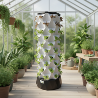 Système de jardinage en tour à 11 niveaux tout-en-un en plastique robuste avec réservoir de nutriments pour 88 plantes, idéal pour la culture hors réseau – Choix de confiance des cultivateurs