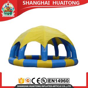 Tente <span class=keywords><strong>de</strong></span> piscine gonflable imperméable avec couverture <span class=keywords><strong>de</strong></span> tente en forme <span class=keywords><strong>de</strong></span> dôme, <span class=keywords><strong>abri</strong></span>, toit, auvent, jeux aquatiques - Product Image 2