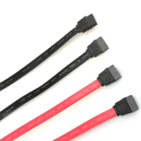 Câble SATA 3.0 6 Gbps 7 broches droit blindé avec fermoir métallique 50 cm, gaine PVC transparente, pour iOS, voiture, ordinateur, scanner, écouteurs