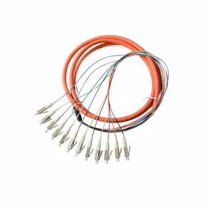 Hochwertiges LSZH-Material LC-Schnittstelle 12-farbiges Pigtail-Kabel für FTTH-Fiber-Vertriebsbox FDB-Box Glasfaserausrüstung