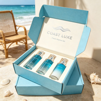 Boîte d'expédition en carton ondulé blanc cassé de qualité supérieure avec logo estampé à chaud, insert en mousse EVA personnalisé, pour cosmétiques et cadeaux