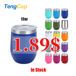 TY 12ozステンレス製卵形ワインマグ二重壁コーヒーマグふた付き - Product Image 1
