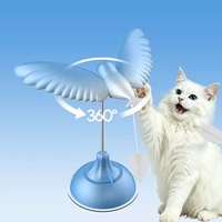 Interaktives Jagdspiel 360-Grad-Drehendes Interaktives Haustier-Spielzeug Elektrischer Fliegender Vogel Katzenspielzeug