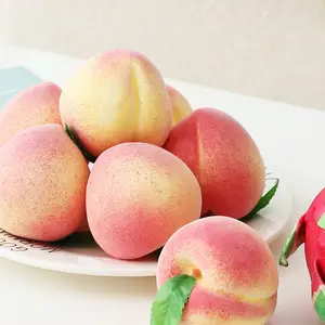 Fake Fruit Peach for Decoration Realistic Props Lifelike Home Decoration Decorative Artificial Peach for Display