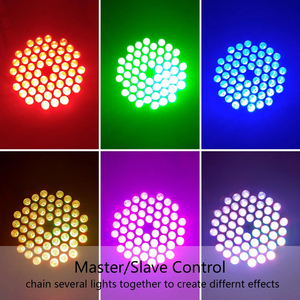 Çin RGB LED Par ışıkları tam renkli profesyonel sahne aydınlatma canlı ev <span class=keywords><strong>DJ</strong></span> parti disko toptan için uzaktan kumanda ile - Product Image 2