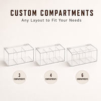 Boîte de rangement de comptoir de Station à café à 4 compartiments, organisateur de capsules de café en acrylique transparent avec couvercle